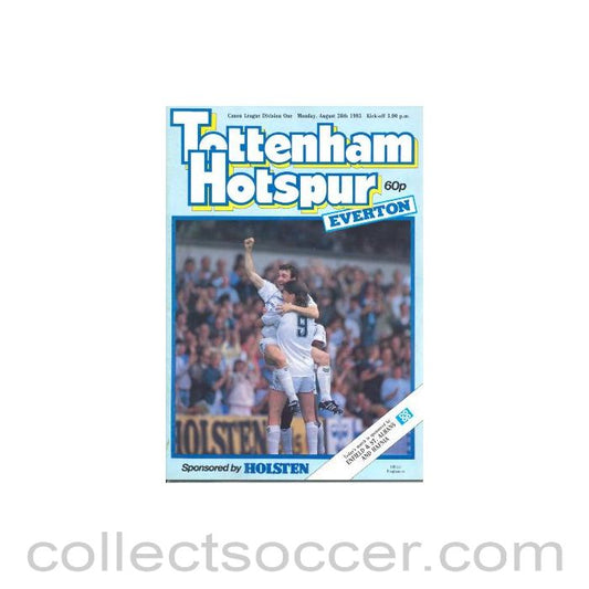 1985 - Tottenham Hotspur v Everton official programme 26/08/1985 Canon League