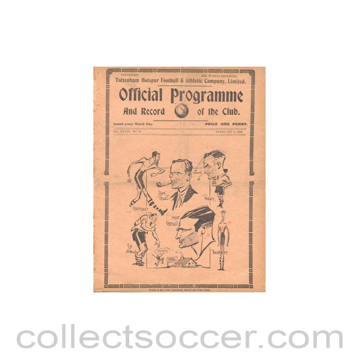 1936 - Tottenham Hotspur v Fulham official programme 08/02/1936 Football League