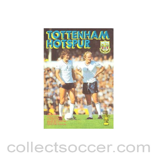 1981 - Tottenham Hotspur v Hull City official programme 24/01/1981 F.A. Cup