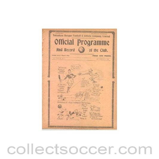 1935 - Tottenham Hotspur v Newcastle United official programme 07/09/1935