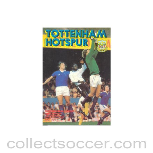 1980 - Tottenham Hotspur v Nottingham Forest official programme 16/08/1980 Football League