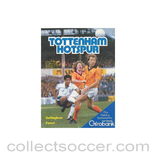 1979 - Tottenham Hotspur v Nottingham Forest official programme 27/10/1979 Football League