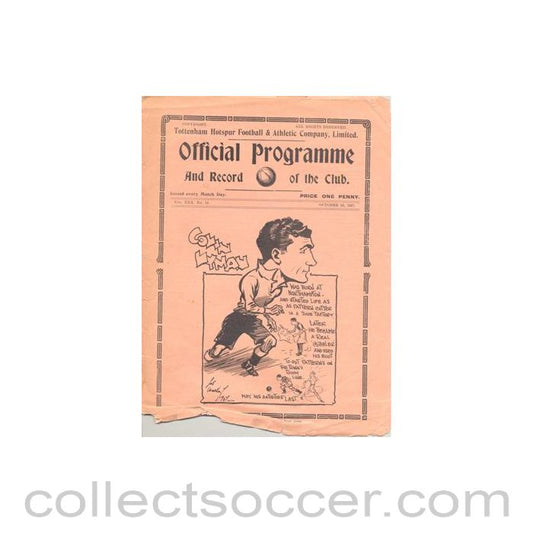 1937 - Tottenham Hotspur v Plymouth Argyle official programme 23/10/1937 Football League
