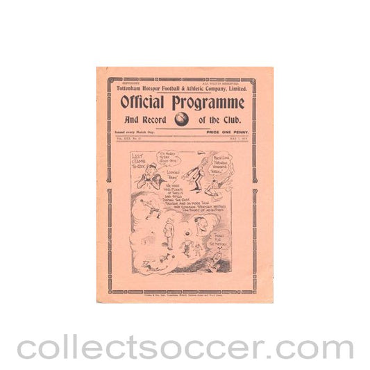 1938 - Tottenham Hotspur v Sheffield Wednesday official programme 07/05/1938 Football League Division 2
