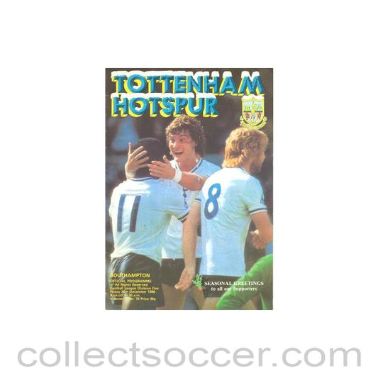 1980 - Tottenham Hotspur v Southampton official programme 26/12/1980 Football League