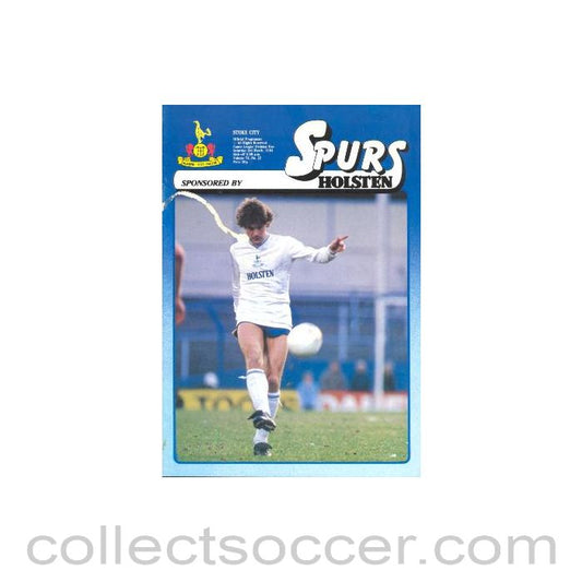 1984 - Tottenham Hotspur v Stoke City official programme 03/03/1984 Canon League
