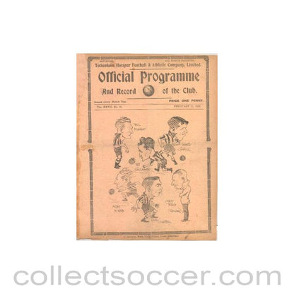 1935 - Tottenham Hotspur v Sunderland official programme 23/02/1935