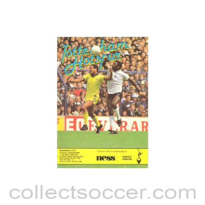 1982 - Tottenham Hotspur v Swansea City official programme 05/05/1982 Football League