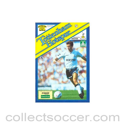 1989 - Tottenham Hotspur v Tranmere Rovers official programme 29/11/1989 Littlewoods Cup