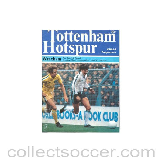1979 - Tottenham Hotspur v Wrexham official programme 12/02/1979 F.A. Cup