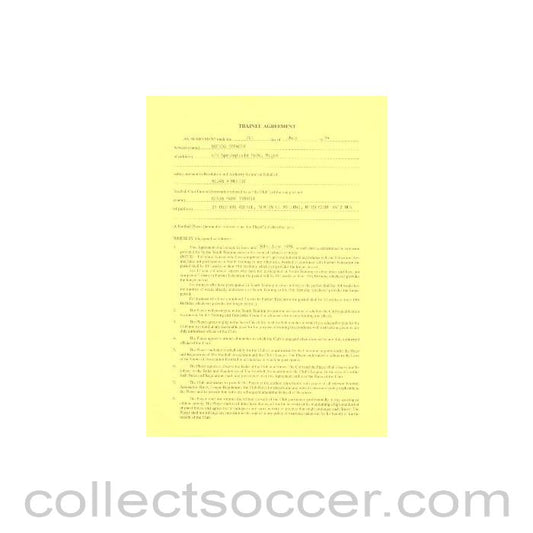 1994 - Trainee Player Contract between Kevin Mark Tyrrell and Wigan Athletic of 07/07/1994