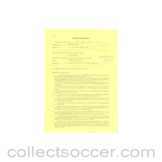 1994 - Trainee Player Contract between Stewart John Slater and Wigan Athletic of 07/07/1994