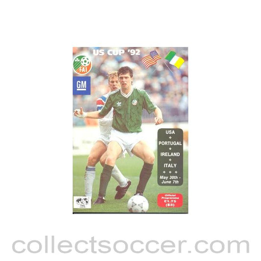 1992 - US Cup 1992 - USA, Ireland, Portugal and Italy official programme May 30th June 7th 1992