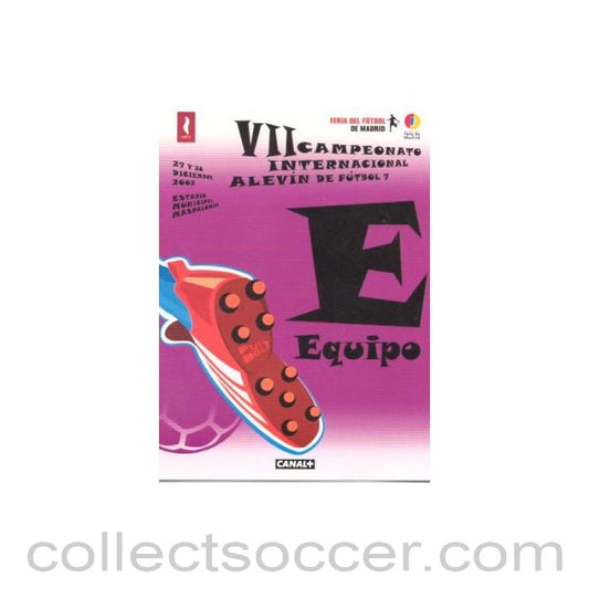 2002 - VII Campeonato Internacional, Madrid, Spain magazine 24-27/12/2002