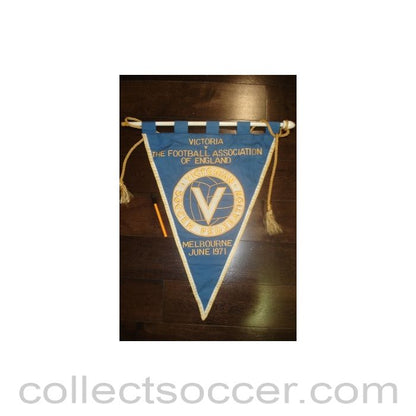 1971 - Victoria v The F.A. of England in Melbourne June 1971 official match exchange pennant Very Rare!