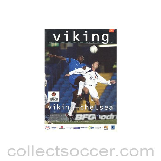 2002 - Viking vChelsea official programme 03/10/2002 UEFA Cup
