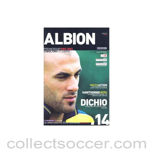 2003 - West Bromwich Albion v Bolton Wanderers official programme 08/02/2003 Premier League