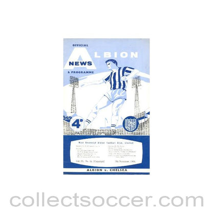 1963 - West Bromwich Albion vChelsea official programme 09/11/1963