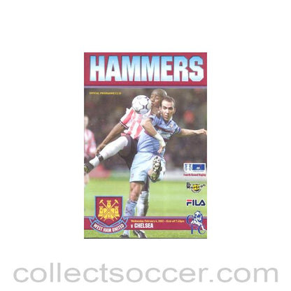 2002 - West Ham United vChelsea official programme 06/02/2002