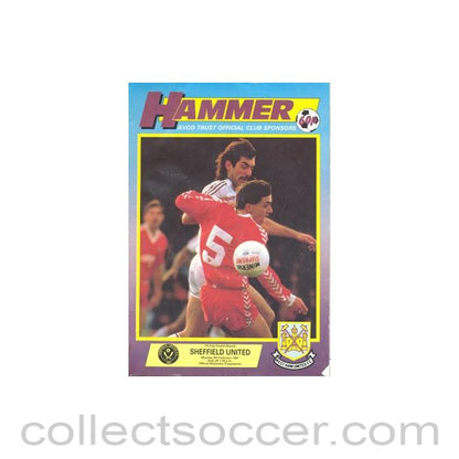 1987 - West Ham United v Sheffield United official programme 09/02/1987 F.A. Cup
