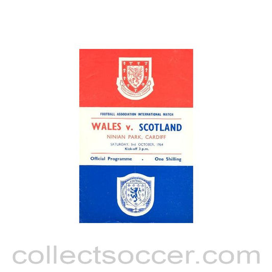 1964 - Wales v Scotland official programme 03/10/1964