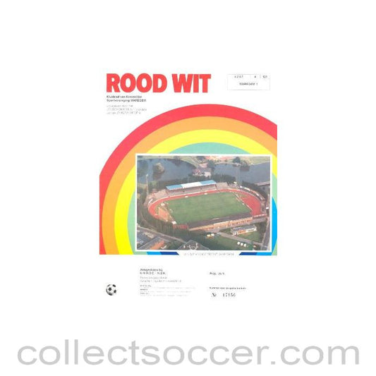 1986 Waregem v Koln official programme 16/04/1986