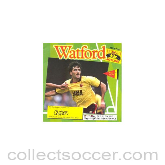 1988 - Watford vChelsea official programme 05/11/1988