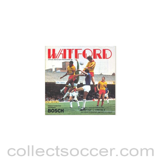 1980 - Watford v Chelsea official programme 09/02/1980