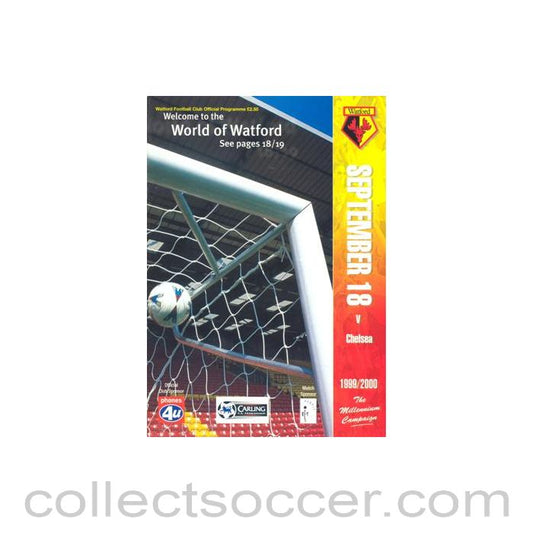 1999 - Watford v Chelsea official programme 18/09/1999 Premier League