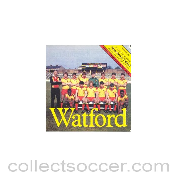 1982 - Watford v Manchester United official programme 06/05/1982 F.A. Youth Cup Final 2nd Leg