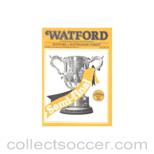 1979 - Watford v Nottingham Forest official programme 23/01/1979 Football League