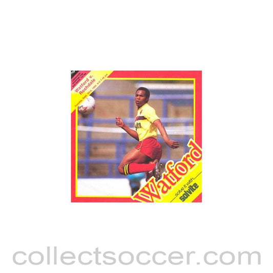 1986 - Watford v Rochdale official programme 23/09/1986 Littlewoods Cup