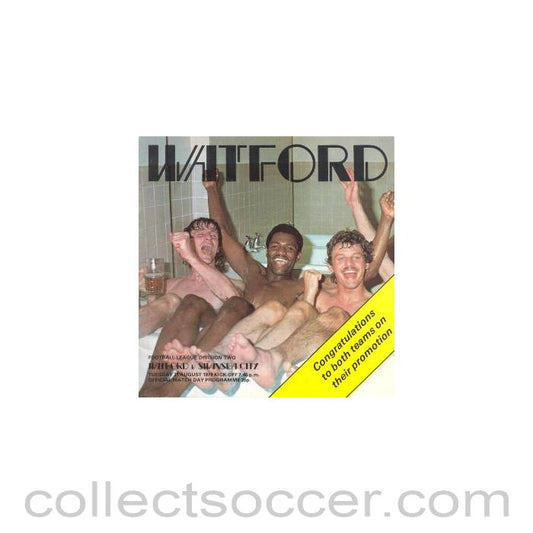 1979 - Watford v Swansea City official programme 21/08/1979 League Cup
