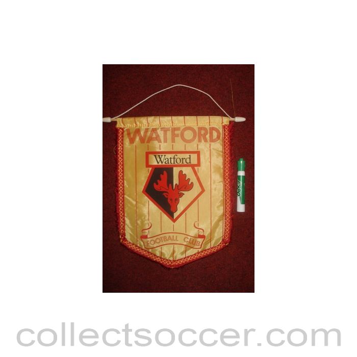 Watford large Pennant once property of the football referee Neil Midgley