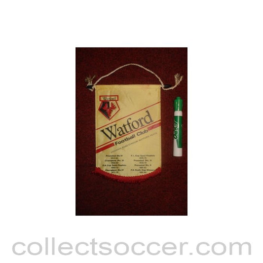 Watford small Pennant once property of the football referee Neil Midgley