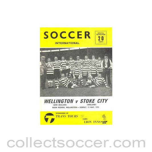 1973 - In New Zealand - Wellington New, Zealand v Stoke City official programme 13/05/1973. Very Rare!