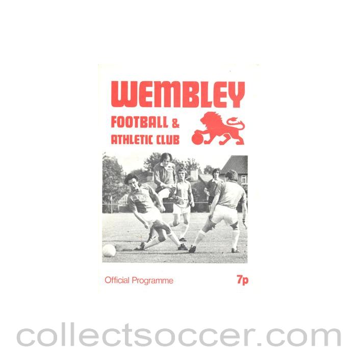 1978 - Wembley v Barnet official programme 14/10/1978 F.A. Challenge Trophy