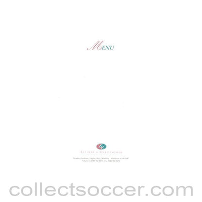 Wembley Stadium menu