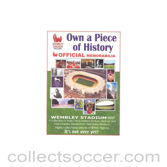 1923 - Wembley Stadium Memorabilia 1923-2000 brochure
