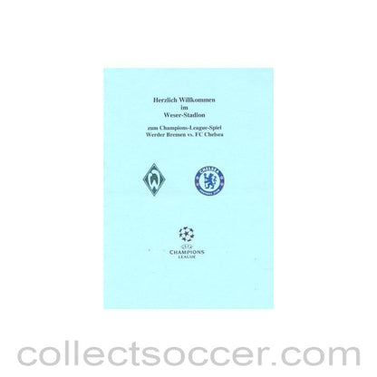 2006 - Werder Bremen v Chelsea menu 22/11/2006 Champions League