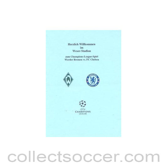 2006 - Werder Bremen v Chelsea menu 22/11/2006 Champions League