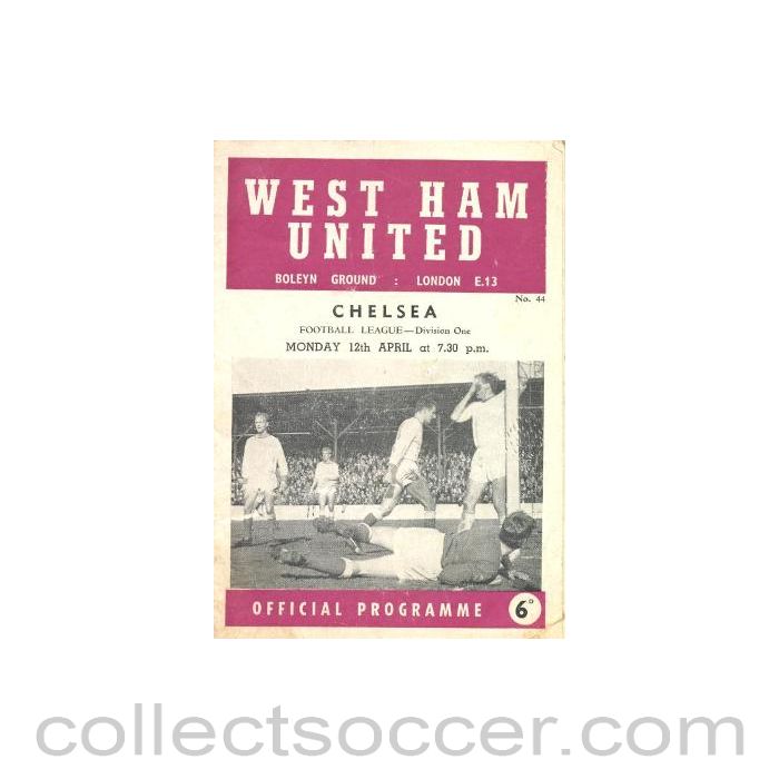 1965 - West Ham United vChelsea official programme 12/04/1965