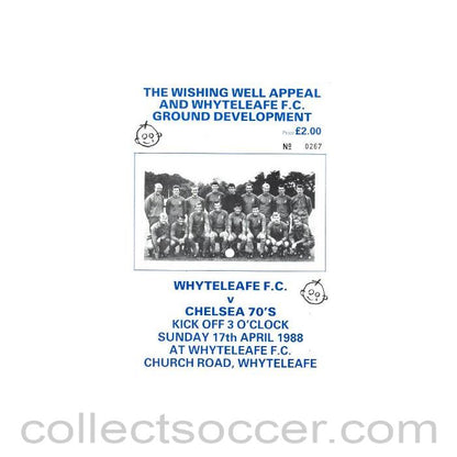 1988 - Whyteleafe vChelsea 70's XI official programme 17/04/1988