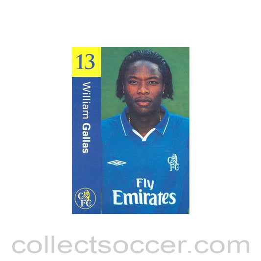 Chelsea William Gallas official postcard
