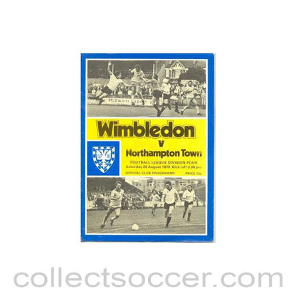 1978 - Wimbledon v Northampton Town official programme 26/08/1978