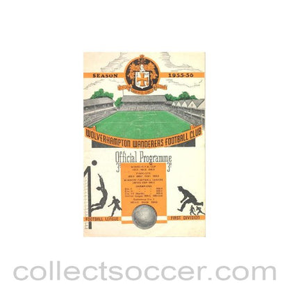 1955 - Wolverhampton Wanderers v Arsenal official programme 26/12/1955