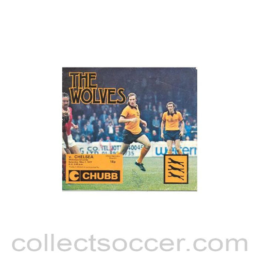 1977 - Wolverhampton Wanderers v Chelsea official programme 07/05/1977