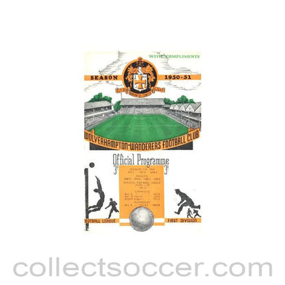 1950 - Wolverhampton Wanderers vChelsea official programme 21/10/1950