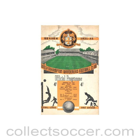 1951 - Wolverhampton Wanderers vChelsea official programme 22/09/1951