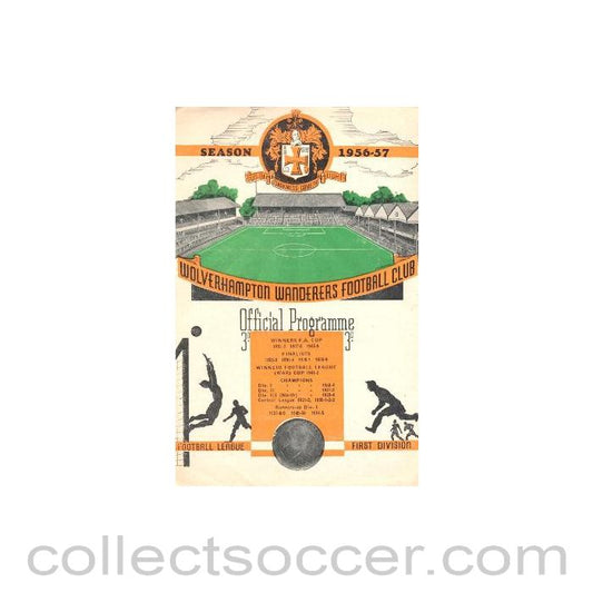 1957 - Wolverhampton Wanderers vChelsea official programme 02/03/1957